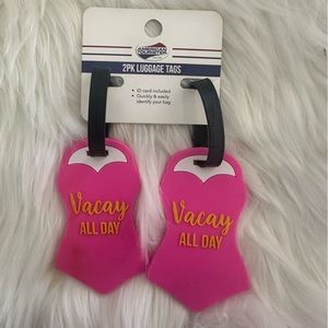 American Tourister Pink Swimsuit Luggage Tag Set